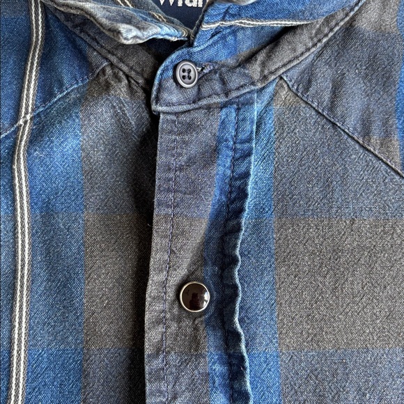 Vintage Wrangler USA Striped Brushpopper Western Rodeo Shirt Mens Size 17 1/2-36 - Picture 7 of 16